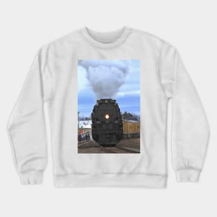 Big Boy 4014 with smoke,steam, and clouds Crewneck Sweatshirt